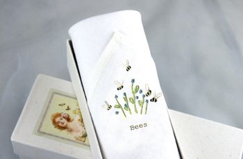Lady's Handkerchief: Bees And Blue Flowers, 3 of 3