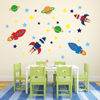 Outer Space Wall Sticker Set, 2 of 3