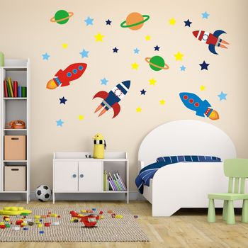Outer Space Wall Sticker Set, 3 of 3