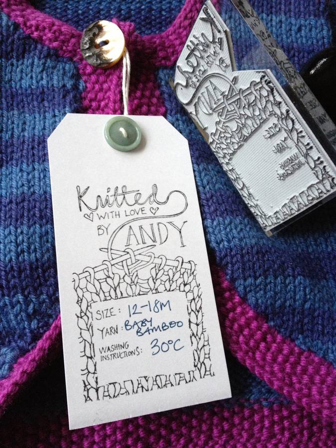 Personalised Knitting Stamp By Bloomfield & Rolfe
