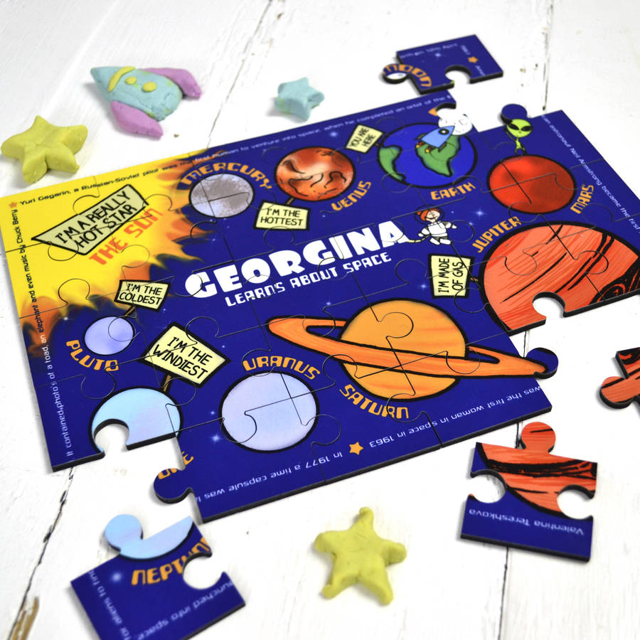 Personalised Wooden Learn About Space Puzzle, 1 of 5