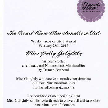Subscription To The Cloud Nine Marshmallow Club, 2 of 2