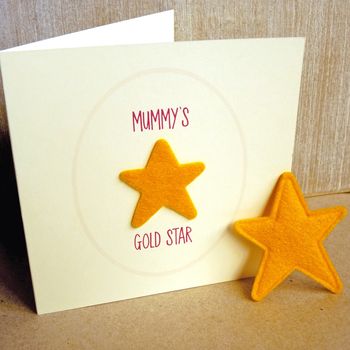 'Mummy's Gold Star' Award Keepsake Mother's Day Card, 4 of 8