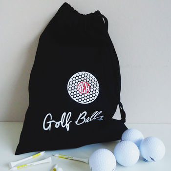 Personalised Golf Ball Bag, 2 of 12