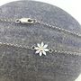 Silver And Yellow Gold Daisy Bracelet, thumbnail 2 of 2