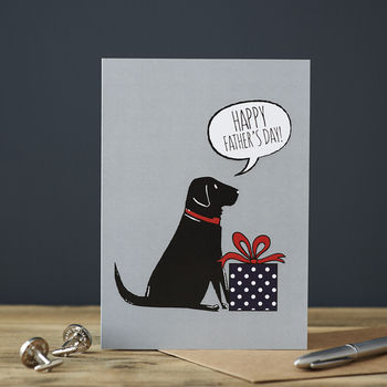 Black Labrador Father's Day Card, 2 of 2