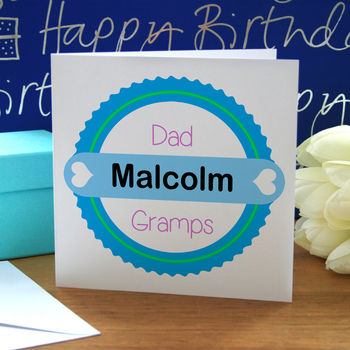 Personalised Card In Blue, 3 of 4