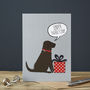 Chocolate Labrador Father's Day Card, thumbnail 2 of 2
