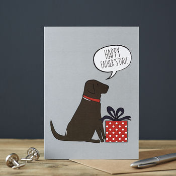 Chocolate Labrador Father's Day Card, 2 of 2