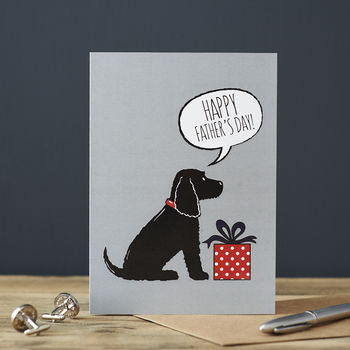 Black Cocker Spaniel Father's Day Card, 2 of 2