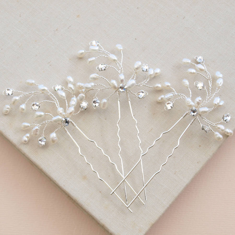 Spring Blossom Pearl Hair Pin By Jewellery Made By Me 