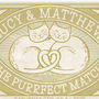 Personalised Wedding Print: The 'Purrfect' Match, thumbnail 2 of 3