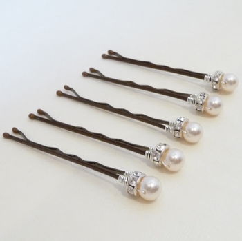 grips rhinestone pearl hair five notonthehighstreet