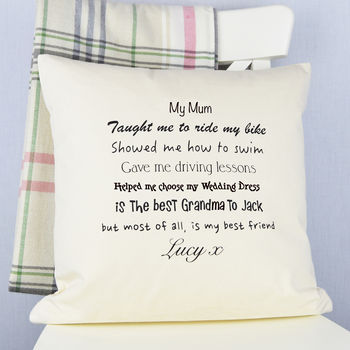 personalised 'my mum' cushion by andrea fays | notonthehighstreet.com