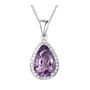Amethyst 925 Sterling Silver Pear Drop Necklace, thumbnail 3 of 5