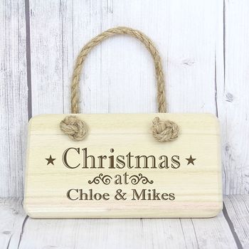 Personalised Family Christmas Wooden Sign, 2 of 2