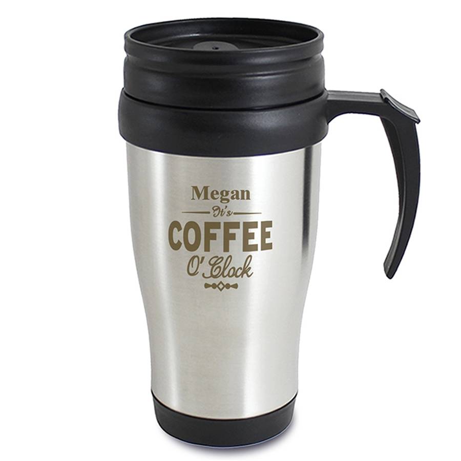 Personalised 'Coffee O'clock' Travel Mug By Oli & Zo ...