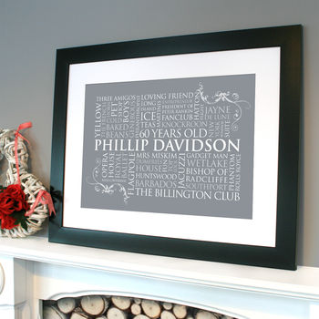 Personalised Word Art For One Print, 6 of 10