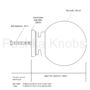 Crystal Glass Round Clear Cupboard Door Knobs, thumbnail 4 of 5