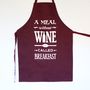 'A Meal Without Wine' Apron, thumbnail 4 of 4
