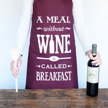 'A Meal Without Wine' Apron, 2 of 4