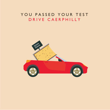 'You Passed Your Test Drive Caerphilly' Card, 2 of 2