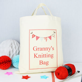 Personalised 'Granny's' Knitting Bag, 2 of 2