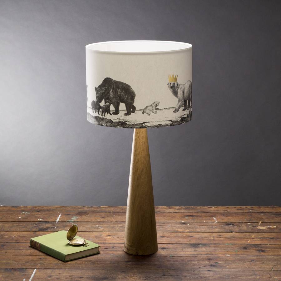 Better Go In Disguise Bear Hand Gilded Lampshade By Mountain Better Go In Disguise Bear Hand Gilded Lampshade