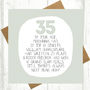 By Your Age… Funny 35th Birthday Card, thumbnail 2 of 2