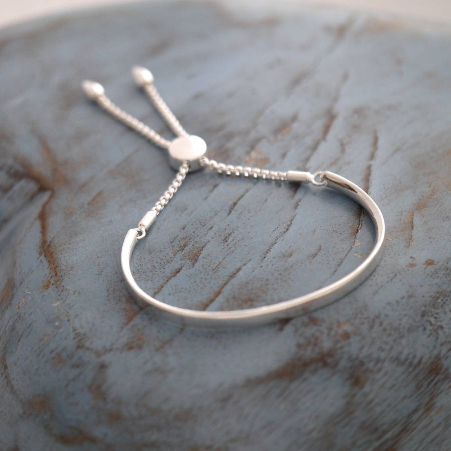 Sterling Silver Slider Bracelet By Dizzy | notonthehighstreet.com