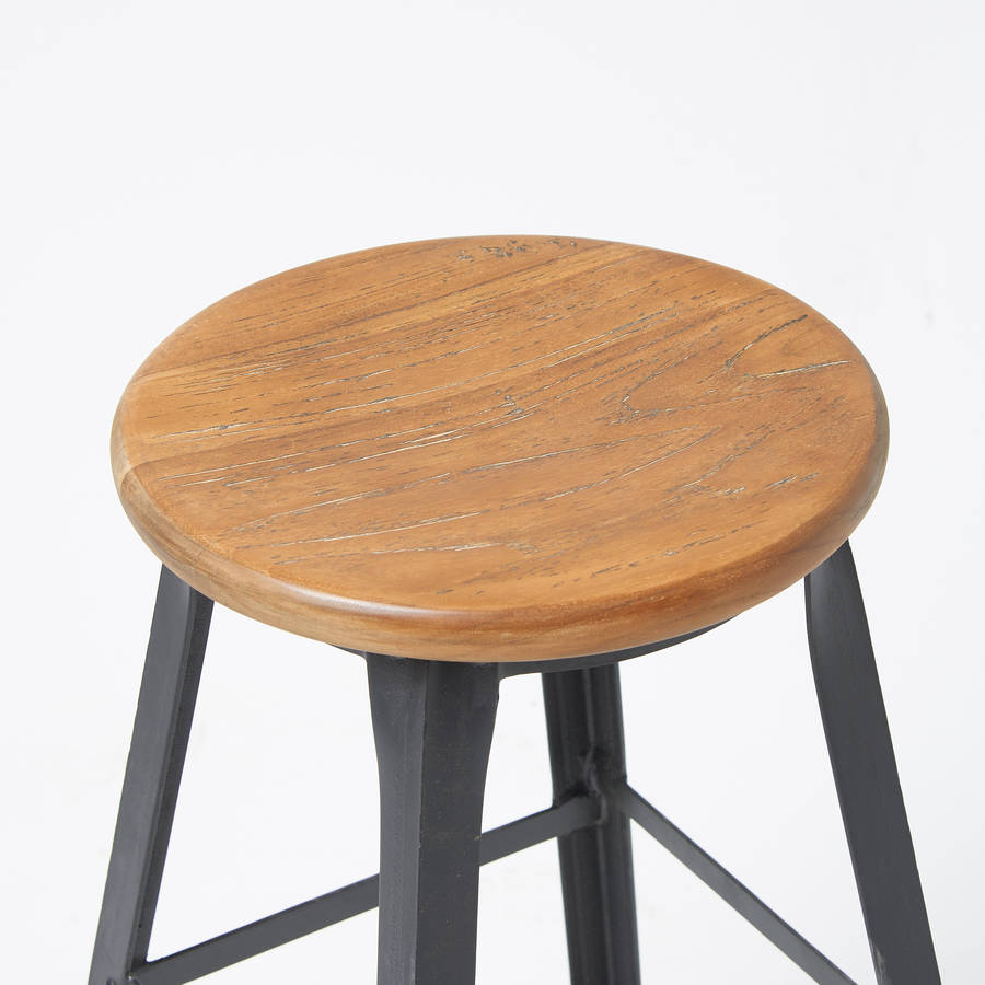 Hardware Store Reclaimed Wood Stool By horsfall & wright