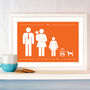 Personalised Family And Pets Print, thumbnail 1 of 12
