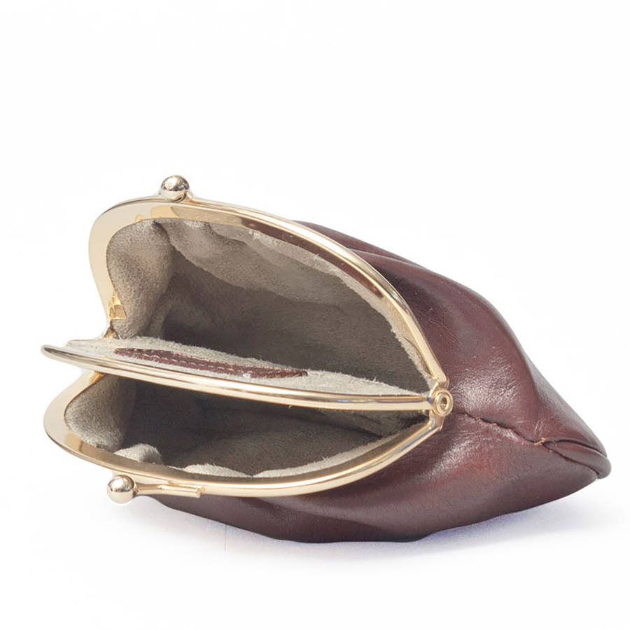 the classic ladies leather clasp purse. 'the sabina' by maxwell scott ...