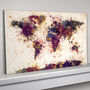 World Map Paint Splashes Art Print, thumbnail 1 of 3