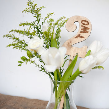 Wood Table Numbers, 2 of 6