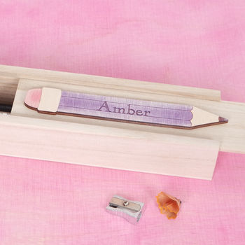 Personalised Back To School Wooden Pencil Case, 7 of 12