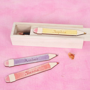 Personalised Back To School Wooden Pencil Case, 11 of 12