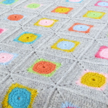 Luxury Granny Square Crochet Blanket Kit, 3 of 7