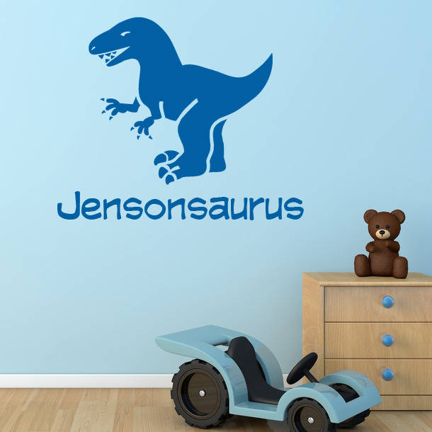 Personalised Dinosaur Wall And Door Sticker, 1 of 5