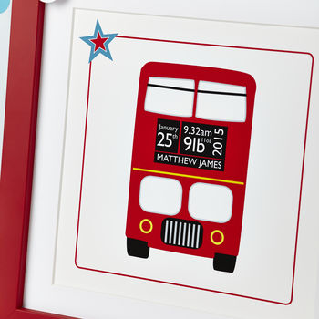 New Baby London Bus Print, 2 of 6