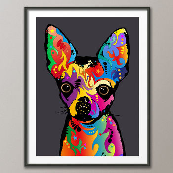 Chihuahua Dog Pop Art Print, 2 of 5