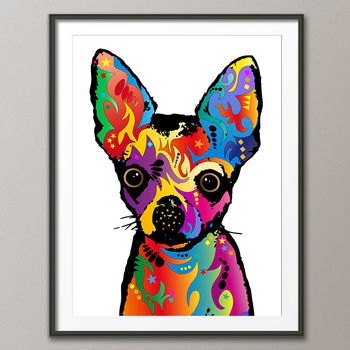 Chihuahua Dog Pop Art Print, 4 of 5