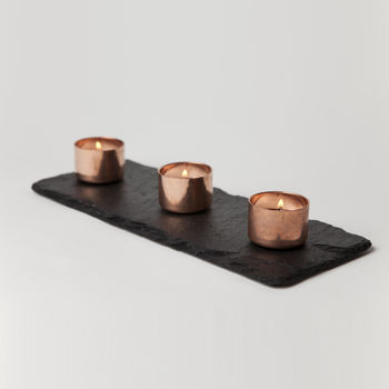 Copper And Slate Candle Set, 2 of 3