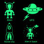 Personalised Glow In The Dark Alien T Shirt, thumbnail 3 of 8