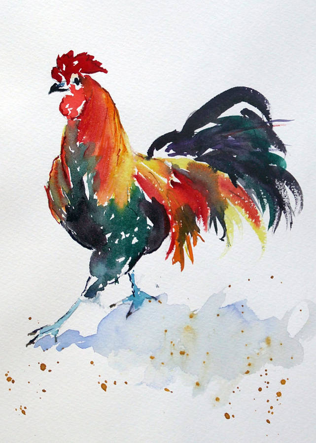 chicken print, mrs peck by luna harrison | notonthehighstreet.com