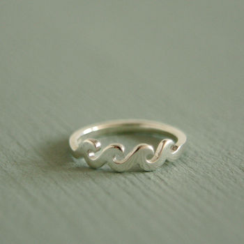 Wave Ring Handmade Sterling Silver, 2 of 8