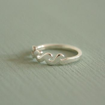 Wave Ring Handmade Sterling Silver, 3 of 8