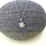 Silver And Yellow Gold Daisy Necklace, thumbnail 1 of 3
