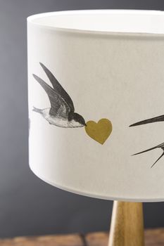 Airmai! Swallows Hand Gilded Lampshade, 4 of 6