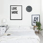 'Love More' Framed Typographic Print, thumbnail 4 of 5